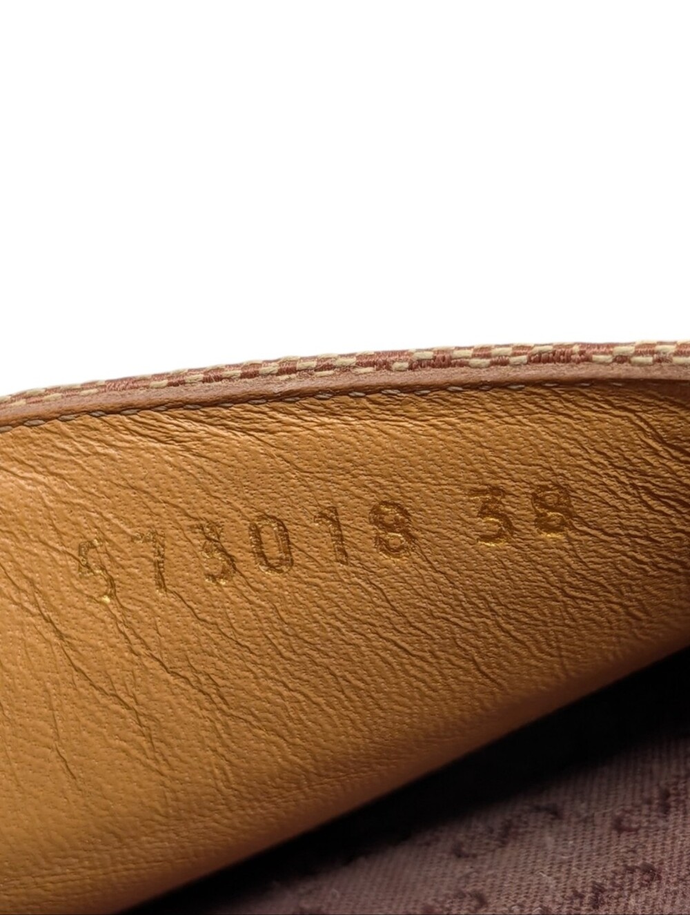 Gucci Angelina Burgundy Rust GG Monogram Canvas Platform Slide Sandal Size EU 38 - Picture 8 of 9